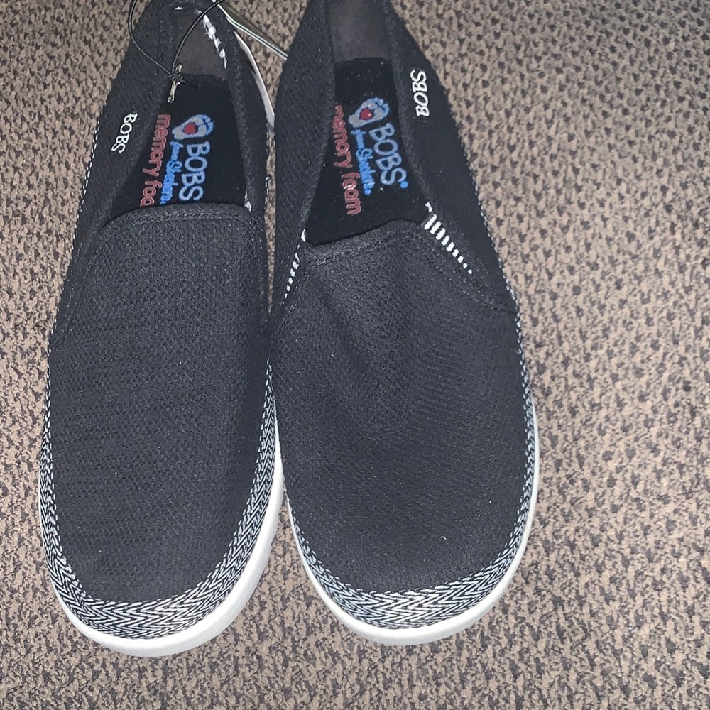 Skechers BOBS Black Slip-On Loafers - Picture 6 of 6